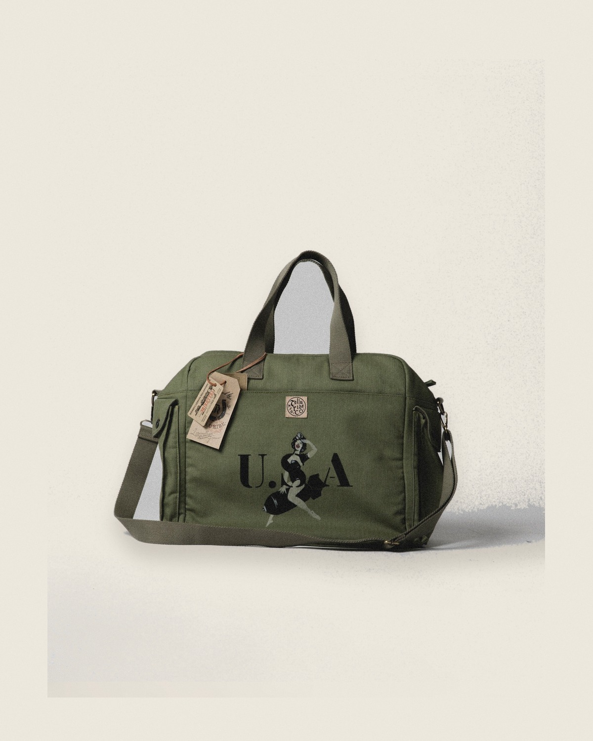 TELLURIDE MONKEY CARRIER TOTE (PINUP) - SAGE GREEN